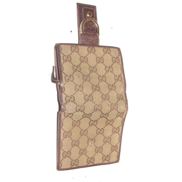 GUCCI Brown Large G Logo Print Coated Canvas - Picture 6 of 12